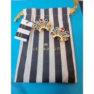 NWT Lele Sadoughi Crystal Button Earrings